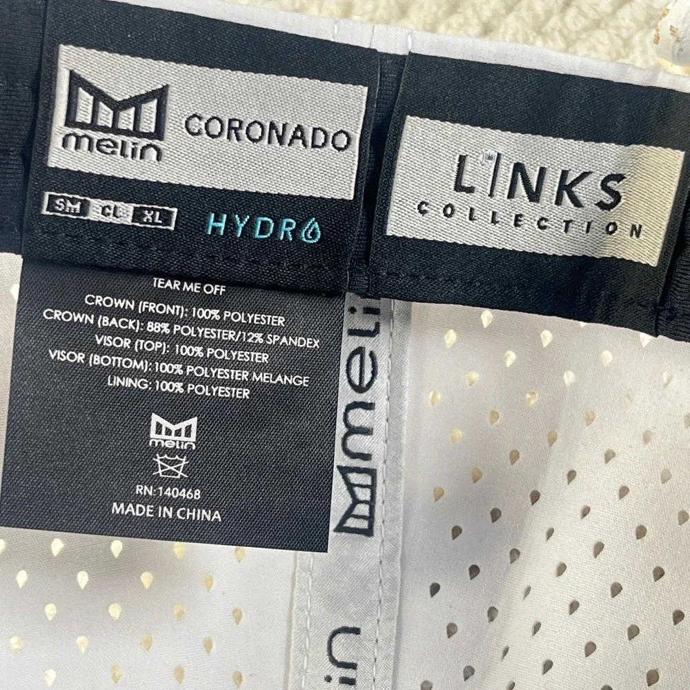 Melin Coronado Hydro Links Collection Golf Hat Blue Argyle White Snapback CL